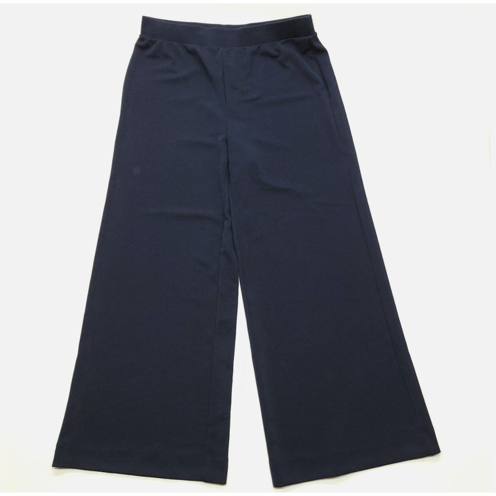 CHICO'S TRAVELERS Hard to Find TEXTURED KNIT WIDE LEG PANTS Unusual Fabric 1-R